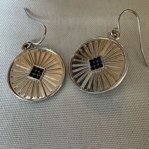 Sunburst Silver Earrings